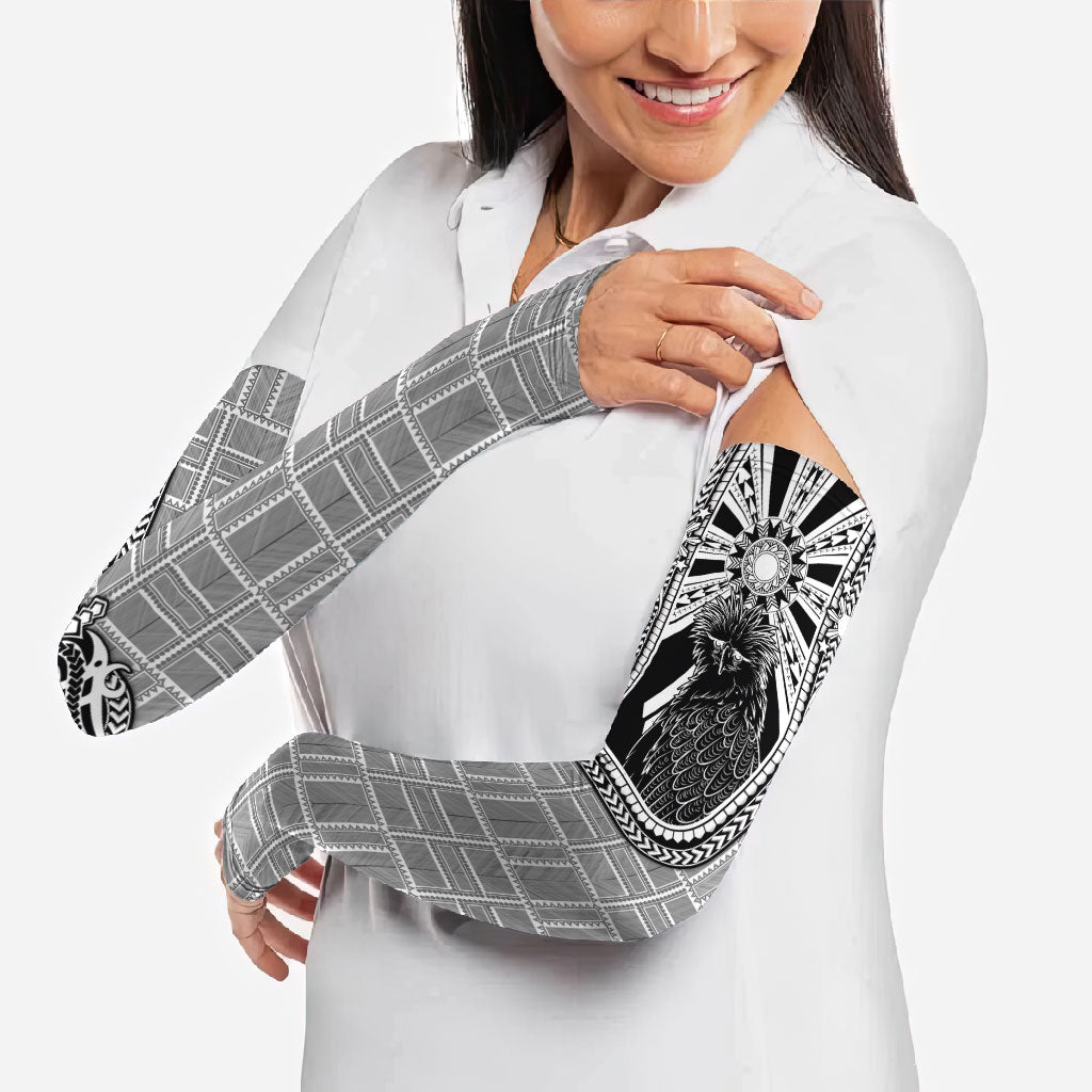 Mabuhay Philippines Festival Arm Sleeves Philippine Eagle Sun Three Stars Barong Pattern DT05 - Polynesian Pride