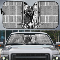 Mabuhay Philippines Festival Auto Sun Shade Philippine Eagle Sun Three Stars Barong Pattern DT05 Gray - Polynesian Pride