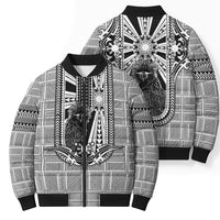 Mabuhay Philippines Festival Bomber Puffer Jacket Philippine Eagle Sun Three Stars Barong Pattern DT05 - Polynesian Pride
