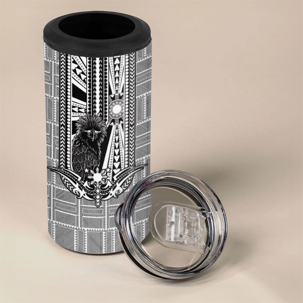 Mabuhay Philippines Festival 4 in 1 Can Cooler Tumbler Philippine Eagle Sun Three Stars Barong Pattern DT05 - Polynesian Pride