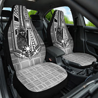Mabuhay Philippines Festival Car Seat Cover Philippine Eagle Sun Three Stars Barong Pattern DT05 One Size Gray - Polynesian Pride