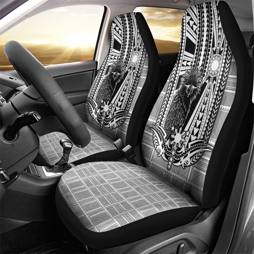 Mabuhay Philippines Festival Car Seat Cover Philippine Eagle Sun Three Stars Barong Pattern DT05 - Polynesian Pride