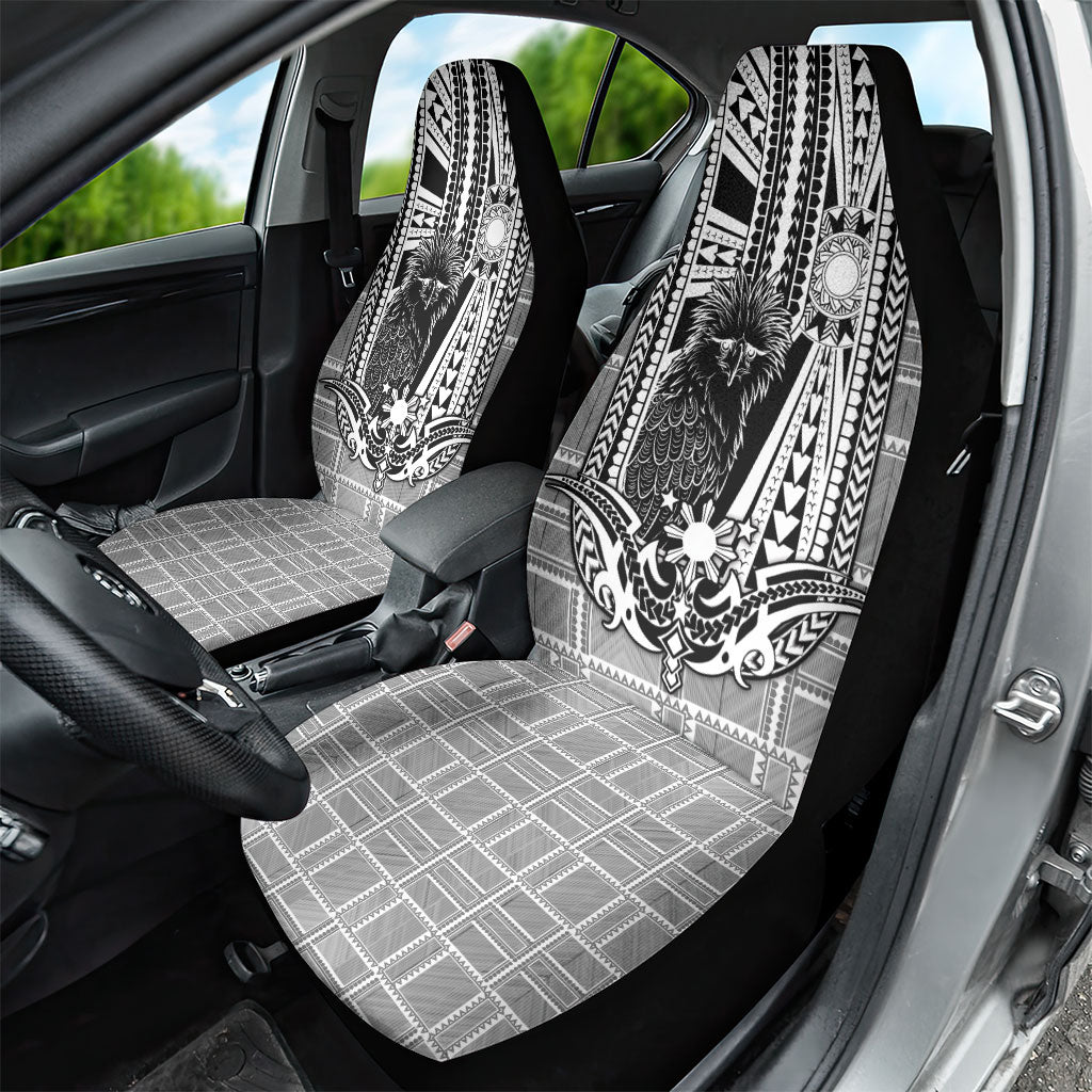 Mabuhay Philippines Festival Car Seat Cover Philippine Eagle Sun Three Stars Barong Pattern DT05 - Polynesian Pride