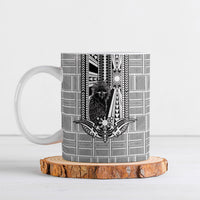 Mabuhay Philippines Festival Ceramic Mug Philippine Eagle Sun Three Stars Barong Pattern DT05 Gray - Polynesian Pride