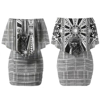 Mabuhay Philippines Festival Couples Matching Off Shoulder Short Dress and Hawaiian Shirt Philippine Eagle Sun Three Stars Barong Pattern DT05 - Polynesian Pride