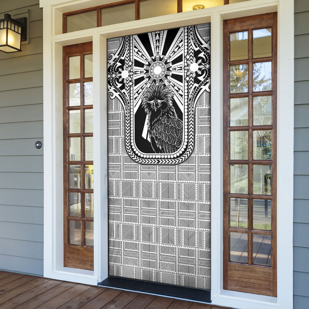 Mabuhay Philippines Festival Door Cover Philippine Eagle Sun Three Stars Barong Pattern