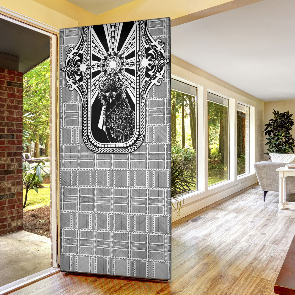 Mabuhay Philippines Festival Door Cover Philippine Eagle Sun Three Stars Barong Pattern