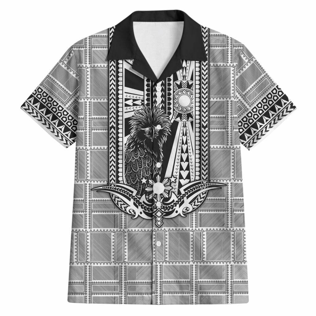Mabuhay Philippines Festival Hawaiian Shirt Philippine Eagle Sun Three Stars Barong Pattern DT05 Gray - Polynesian Pride
