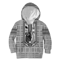 Mabuhay Philippines Festival Kid Hoodie Philippine Eagle Sun Three Stars Barong Pattern DT05 Hoodie Gray - Polynesian Pride