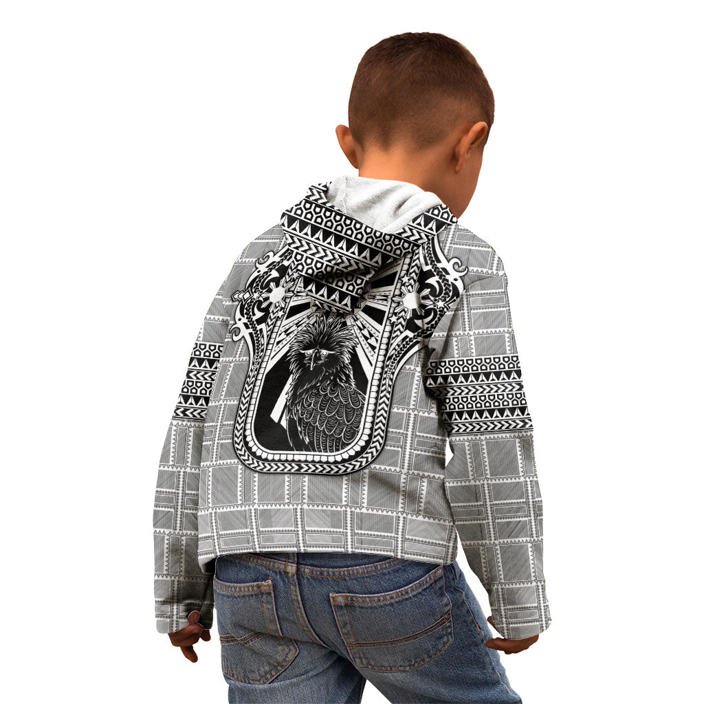 Mabuhay Philippines Festival Kid Hoodie Philippine Eagle Sun Three Stars Barong Pattern DT05 - Polynesian Pride