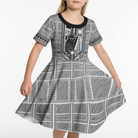 Mabuhay Philippines Festival Kid Short Sleeve Dress Philippine Eagle Sun Three Stars Barong Pattern DT05 - Polynesian Pride