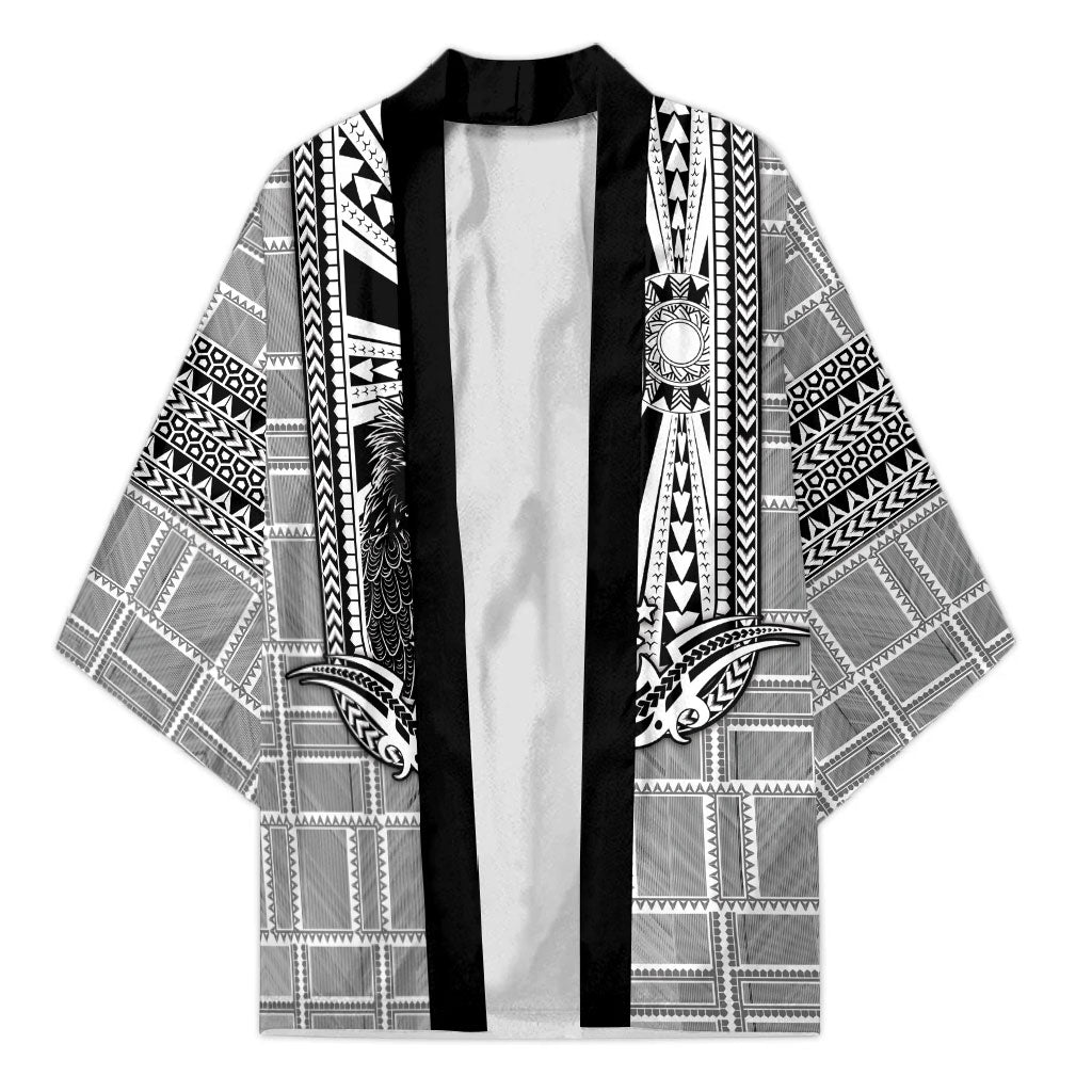 Mabuhay Philippines Festival Kimono Philippine Eagle Sun Three Stars Barong Pattern DT05 Unisex Gray - Polynesian Pride