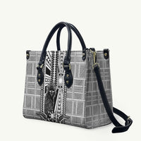 Mabuhay Philippines Festival Leather Bag Philippine Eagle Sun Three Stars Barong Pattern DT05 Gray - Polynesian Pride