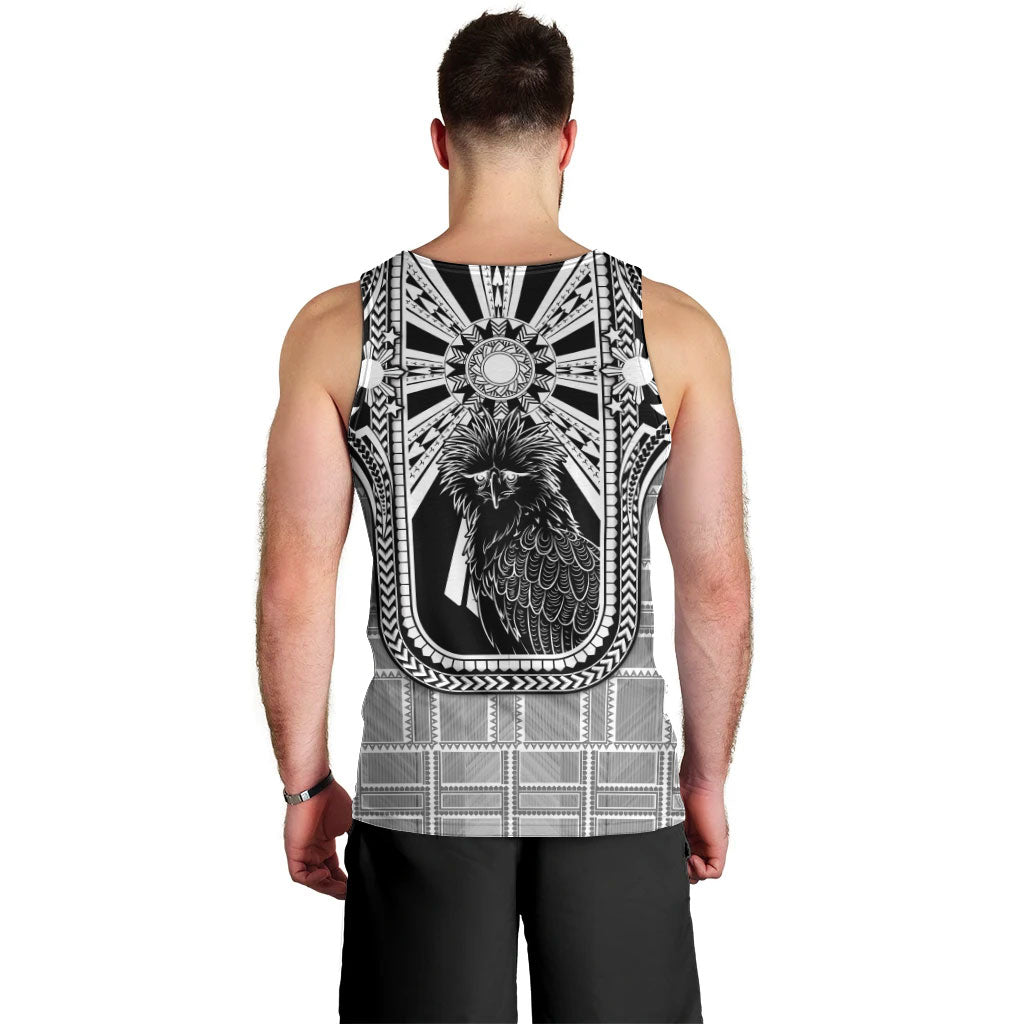 Mabuhay Philippines Festival Men Tank Top Philippine Eagle Sun Three Stars Barong Pattern DT05 - Polynesian Pride