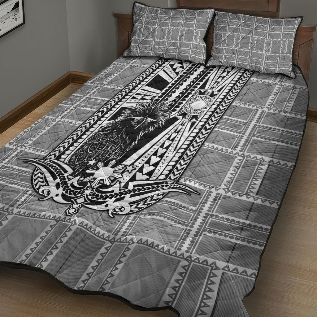 Mabuhay Philippines Festival Quilt Bed Set Philippine Eagle Sun Three Stars Barong Pattern DT05 - Polynesian Pride