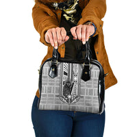 Mabuhay Philippines Festival Shoulder Handbag Philippine Eagle Sun Three Stars Barong Pattern DT05 One Size Gray - Polynesian Pride