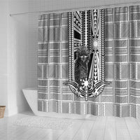 Mabuhay Philippines Festival Shower Curtain Philippine Eagle Sun Three Stars Barong Pattern DT05 - Polynesian Pride