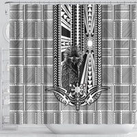 Mabuhay Philippines Festival Shower Curtain Philippine Eagle Sun Three Stars Barong Pattern DT05 - Polynesian Pride