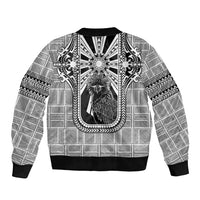 Mabuhay Philippines Festival Sleeve Zip Bomber Jacket Philippine Eagle Sun Three Stars Barong Pattern DT05 - Polynesian Pride