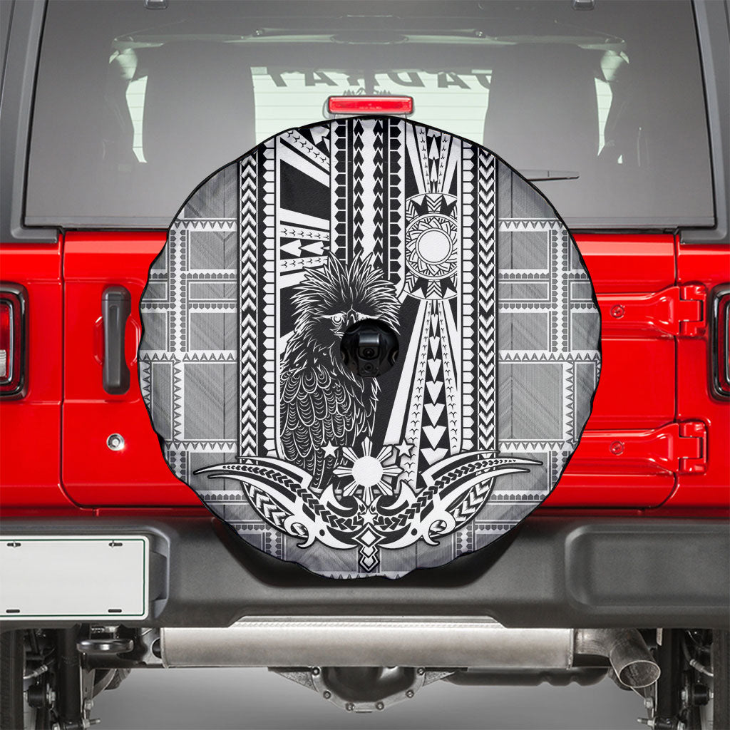 Mabuhay Philippines Festival Spare Tire Cover Philippine Eagle Sun Three Stars Barong Pattern DT05 - Polynesian Pride