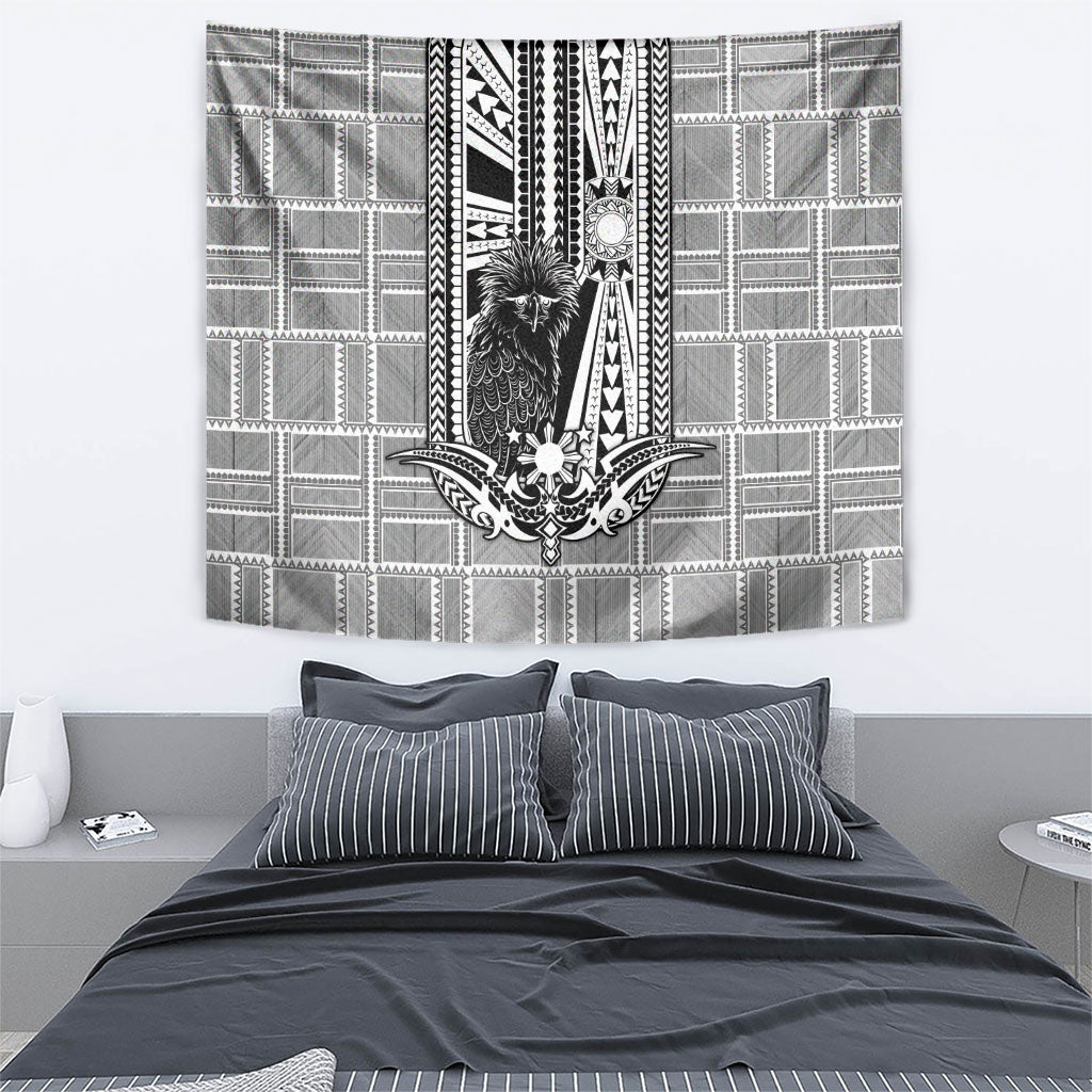 Mabuhay Philippines Festival Tapestry Philippine Eagle Sun Three Stars Barong Pattern DT05 - Polynesian Pride