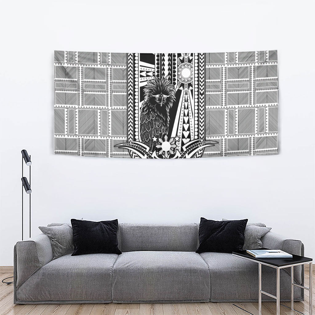 Mabuhay Philippines Festival Tapestry Philippine Eagle Sun Three Stars Barong Pattern DT05 - Polynesian Pride