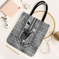 Mabuhay Philippines Festival Tote Bag Philippine Eagle Sun Three Stars Barong Pattern DT05 Black Strap One Size Gray - Polynesian Pride