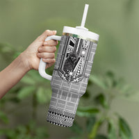 Mabuhay Philippines Festival Tumbler With Handle Philippine Eagle Sun Three Stars Barong Pattern DT05 - Polynesian Pride