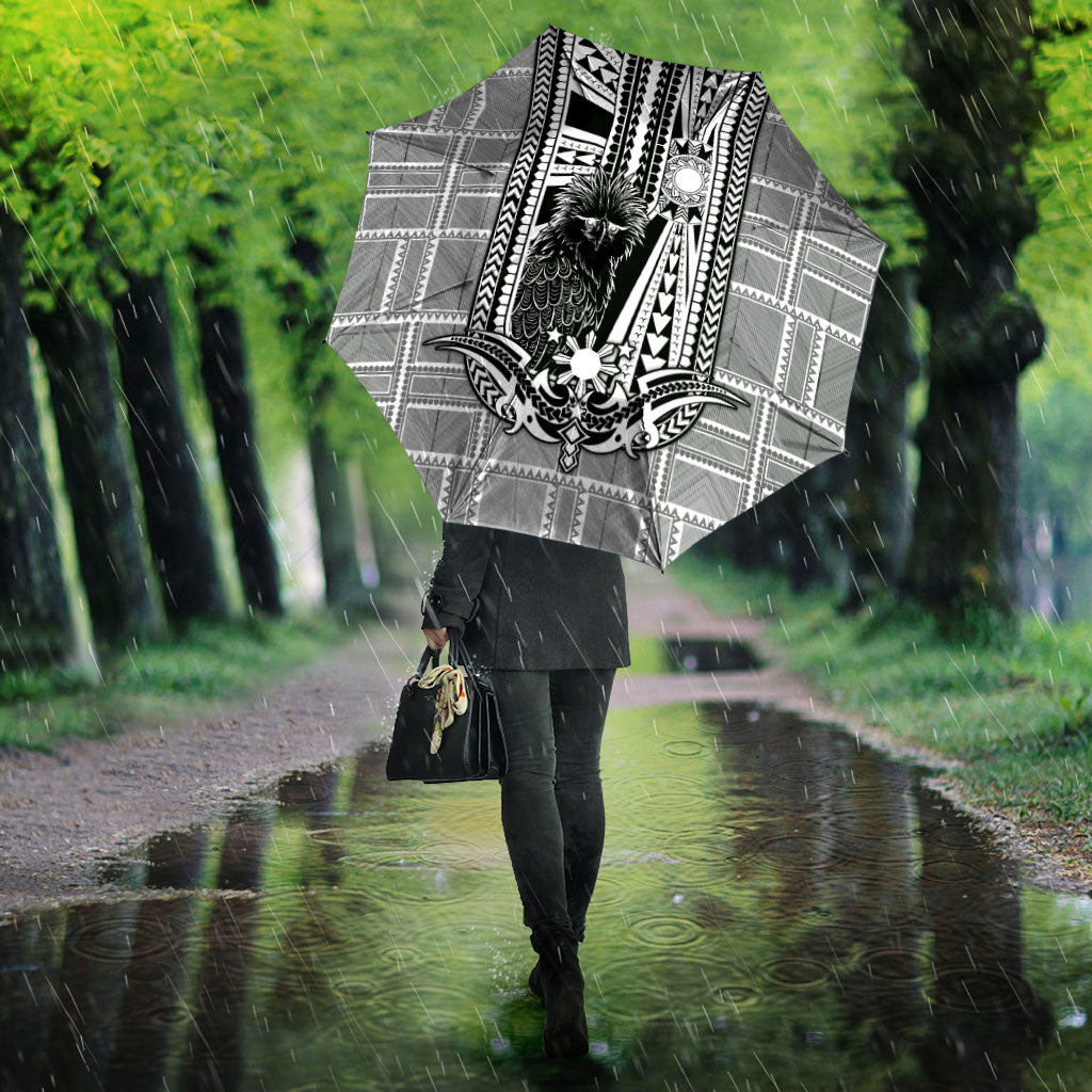 Mabuhay Philippines Festival Umbrella Philippine Eagle Sun Three Stars Barong Pattern DT05 - Polynesian Pride