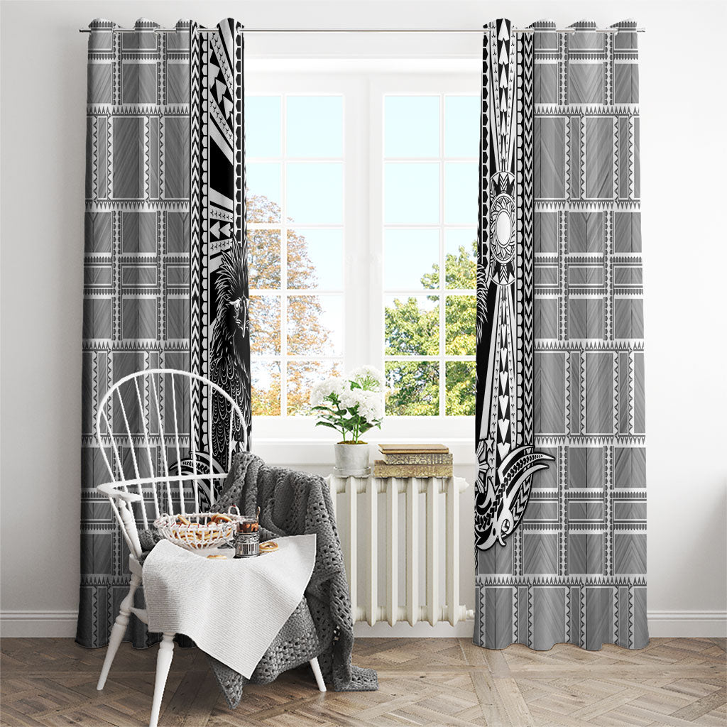 Mabuhay Philippines Festival Window Curtain Philippine Eagle Sun Three Stars Barong Pattern DT05 - Polynesian Pride