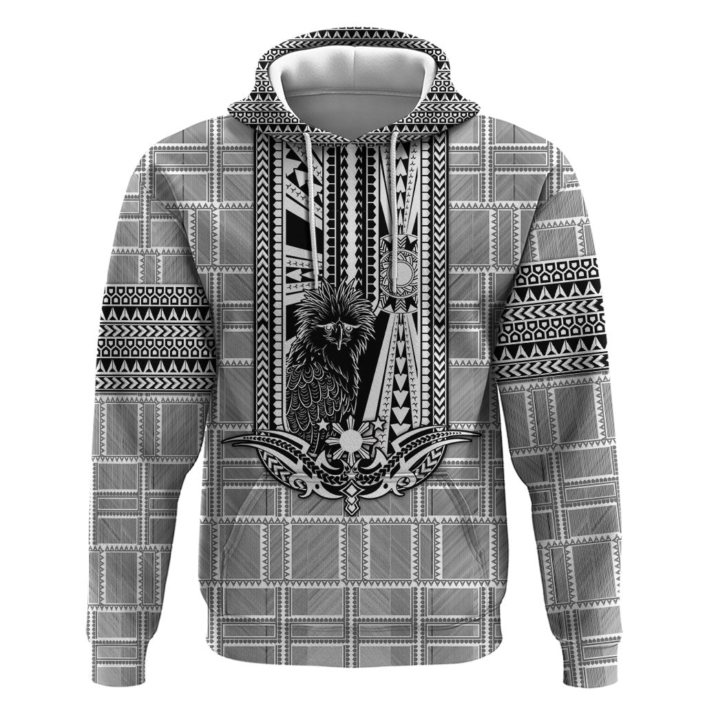 Mabuhay Philippines Festival Zip Hoodie Philippine Eagle Sun Three Stars Barong Pattern DT05 Pullover Hoodie Gray - Polynesian Pride