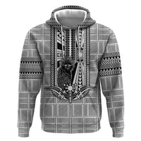 Mabuhay Philippines Festival Zip Hoodie Philippine Eagle Sun Three Stars Barong Pattern DT05 Pullover Hoodie Gray - Polynesian Pride