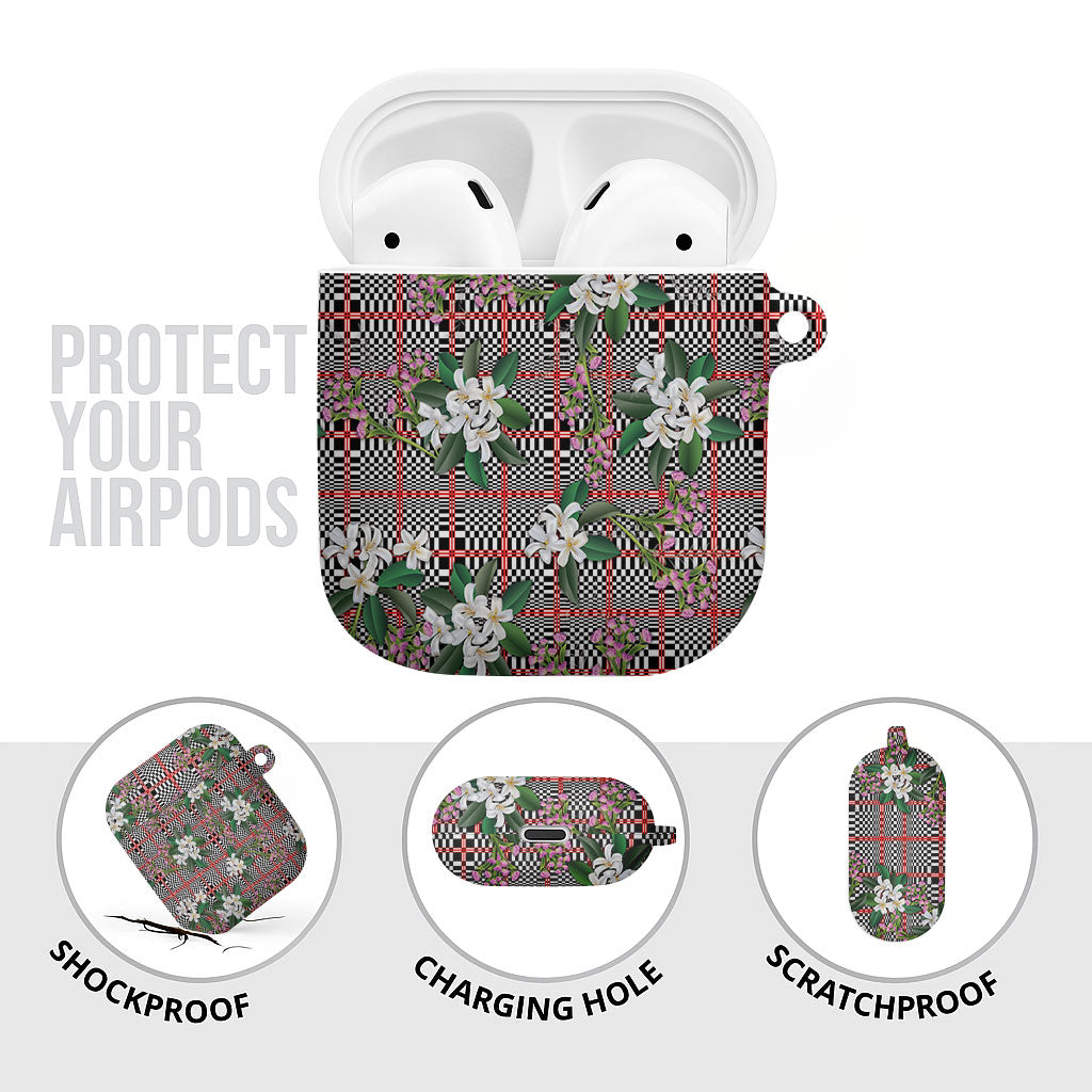 Red Binakol Motifs With Jasminum Sambac AirPods Case Mabuhay Philippines Festival DT05 - Polynesian Pride