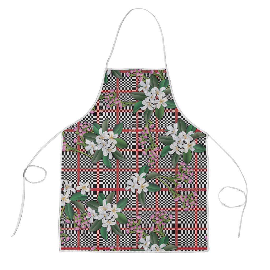 Red Binakol Motifs With Jasminum Sambac Apron Mabuhay Philippines Festival DT05 Red - Polynesian Pride