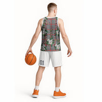 Red Binakol Motifs With Jasminum Sambac Basketball Jersey Mabuhay Philippines Festival DT05 - Polynesian Pride