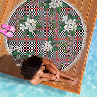 Red Binakol Motifs With Jasminum Sambac Beach Blanket Mabuhay Philippines Festival DT05 - Polynesian Pride