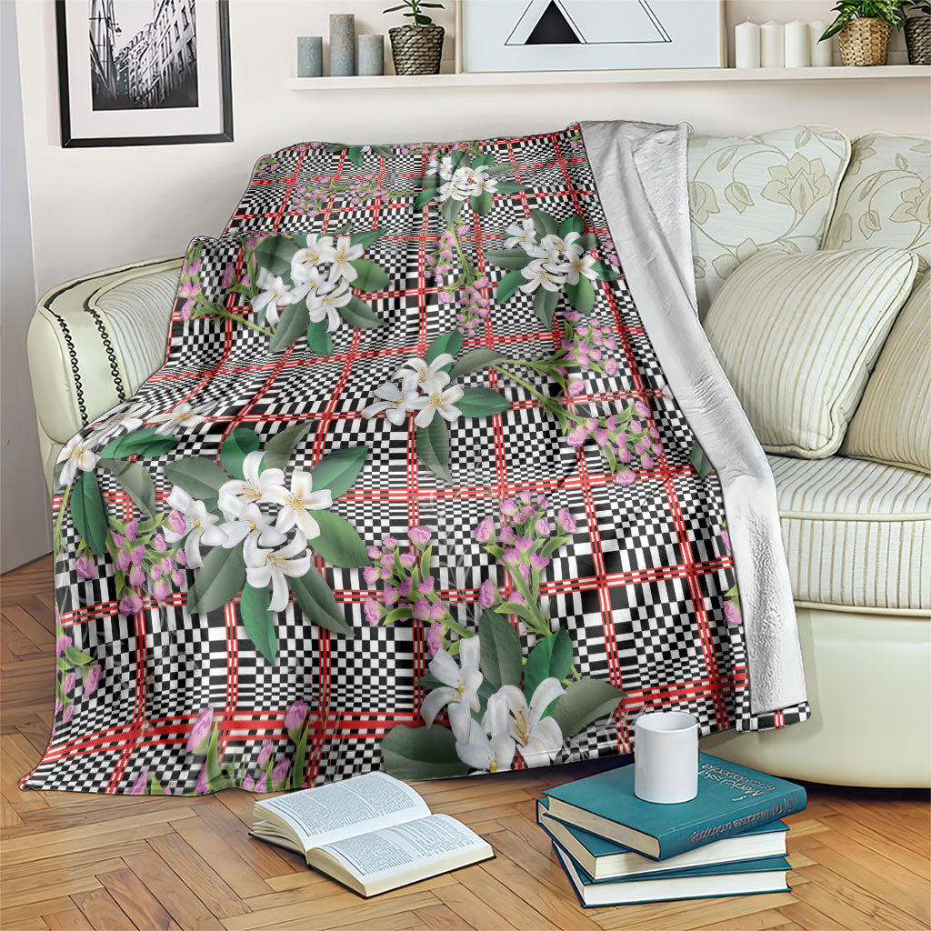 Red Binakol Motifs With Jasminum Sambac Blanket Mabuhay Philippines Festival DT05 Red - Polynesian Pride