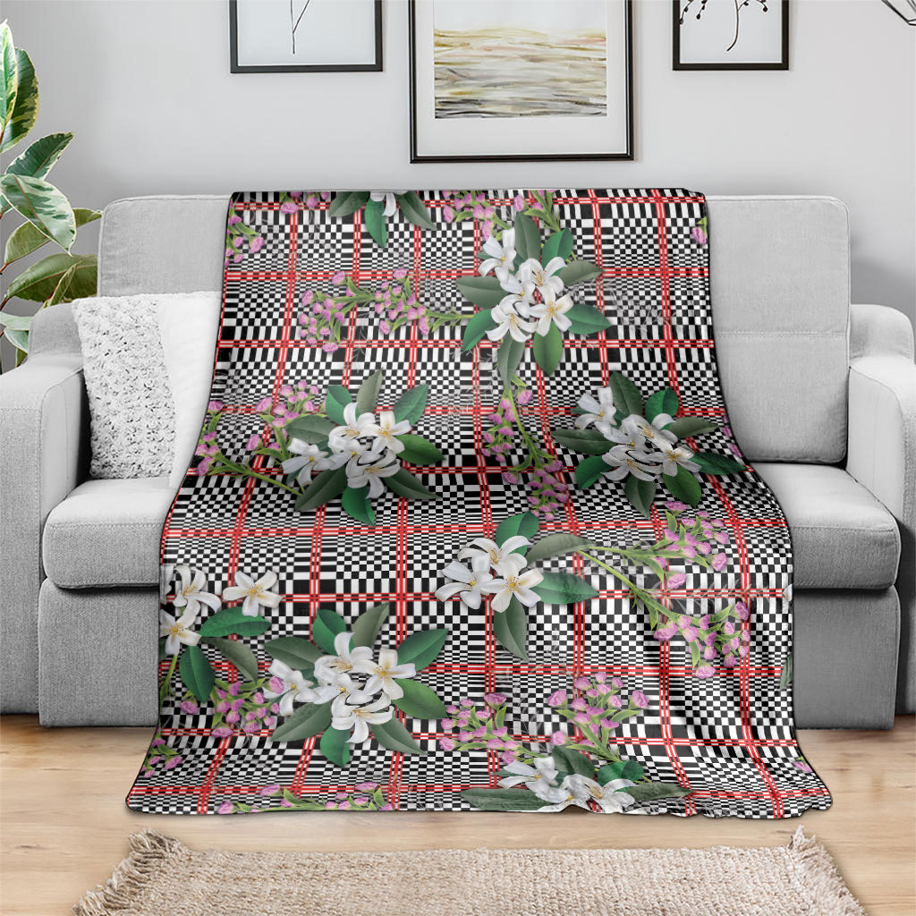 Red Binakol Motifs With Jasminum Sambac Blanket Mabuhay Philippines Festival DT05 - Polynesian Pride