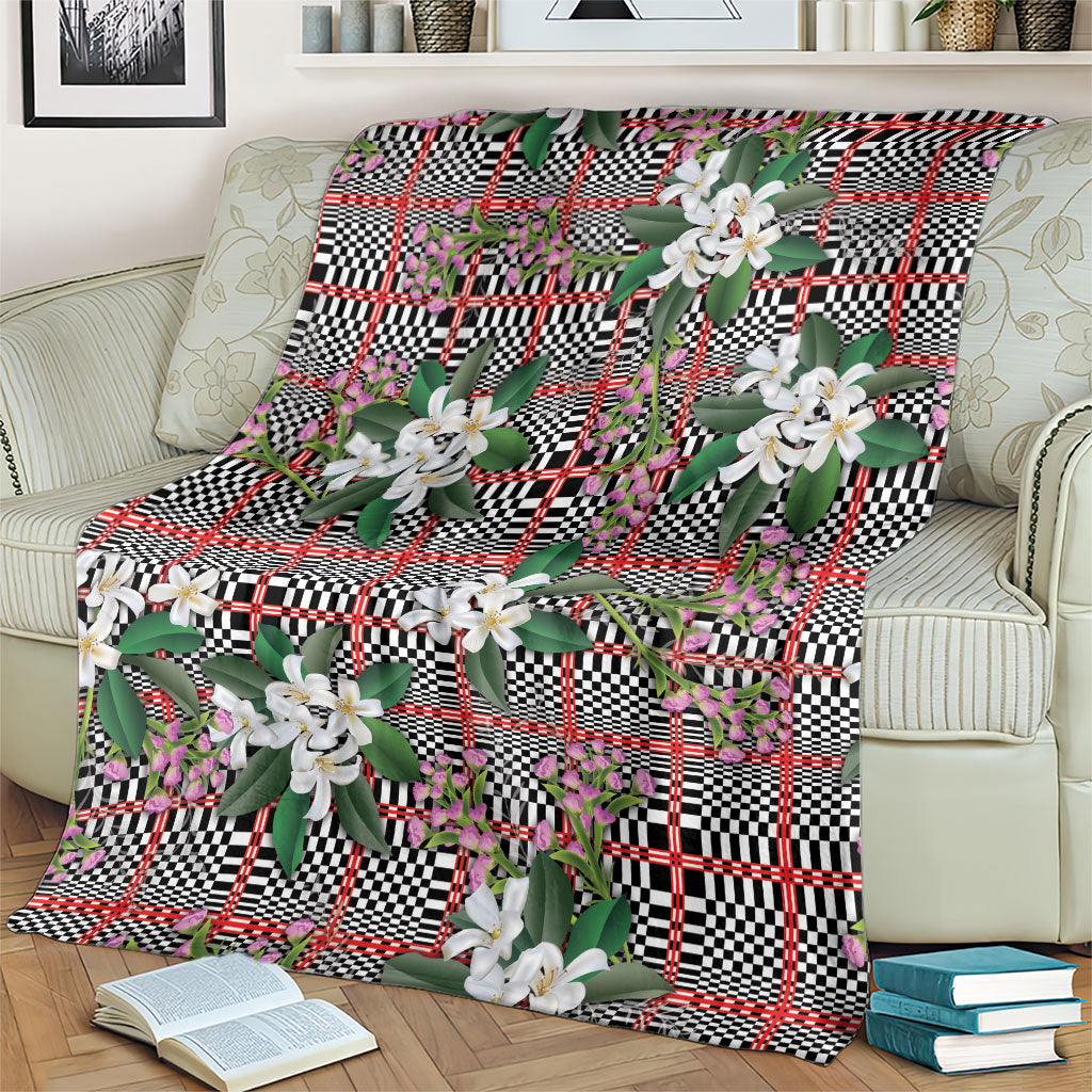 Red Binakol Motifs With Jasminum Sambac Blanket Mabuhay Philippines Festival DT05 - Polynesian Pride