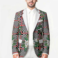 Red Binakol Motifs With Jasminum Sambac Blazer Mabuhay Philippines Festival DT05 - Polynesian Pride