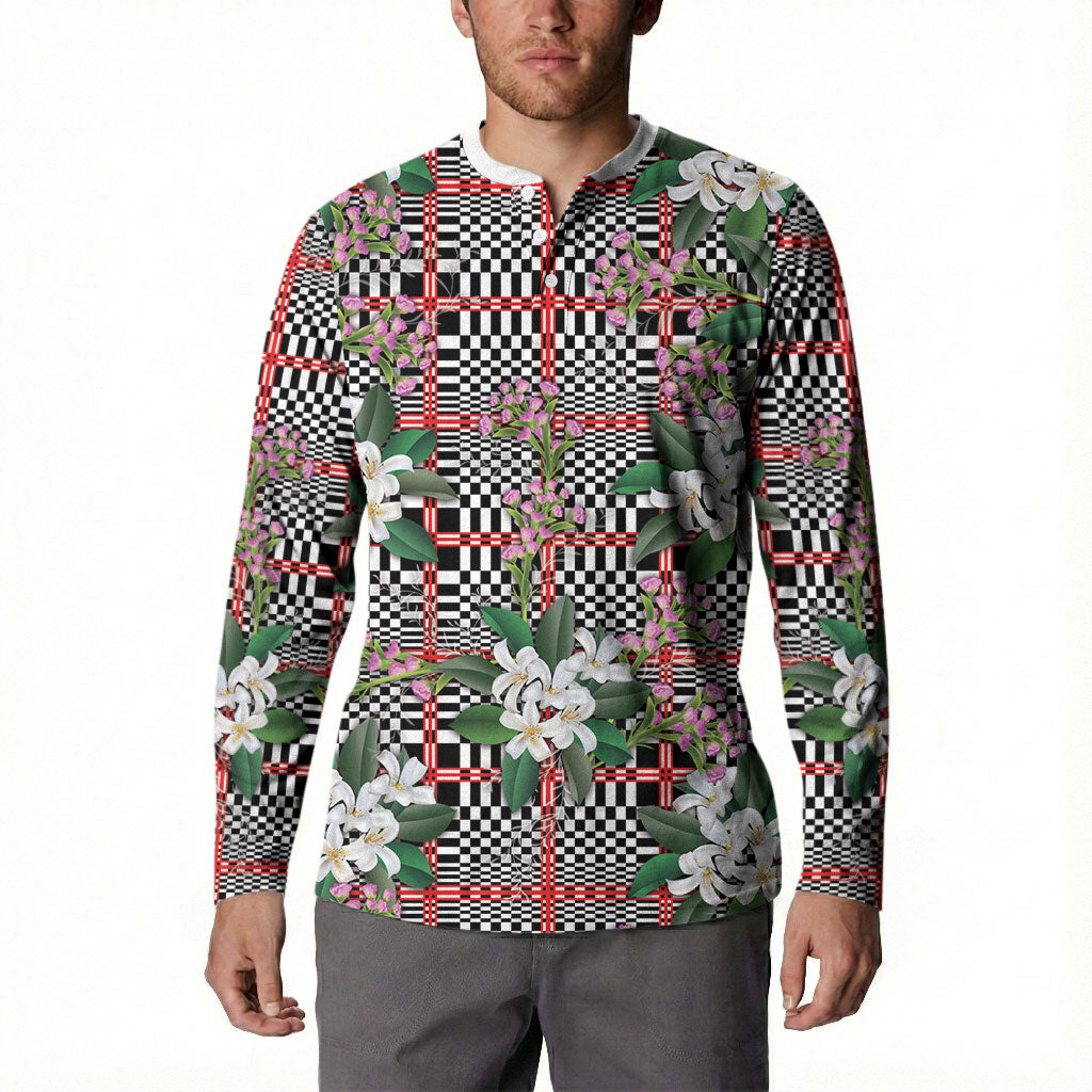 Red Binakol Motifs With Jasminum Sambac Button Sweatshirt Mabuhay Philippines Festival DT05 - Polynesian Pride