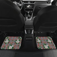 Red Binakol Motifs With Jasminum Sambac Car Mats Mabuhay Philippines Festival DT05 Set 2pcs - Back Red - Polynesian Pride