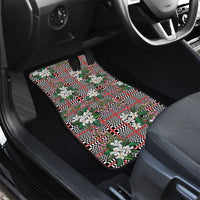 Red Binakol Motifs With Jasminum Sambac Car Mats Mabuhay Philippines Festival DT05 - Polynesian Pride