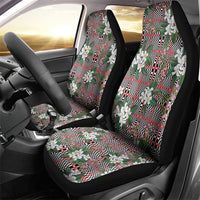 Red Binakol Motifs With Jasminum Sambac Car Seat Cover Mabuhay Philippines Festival DT05 - Polynesian Pride