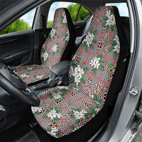 Red Binakol Motifs With Jasminum Sambac Car Seat Cover Mabuhay Philippines Festival DT05 - Polynesian Pride