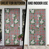 Red Binakol Motifs With Jasminum Sambac Door Cover Mabuhay Philippines Festival DT05 - Polynesian Pride