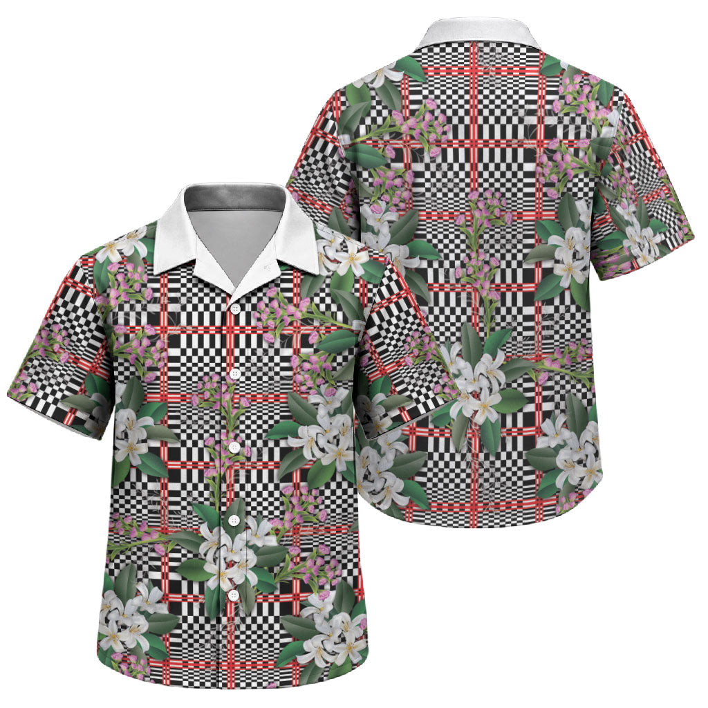 Red Binakol Motifs With Jasminum Sambac Family Matching Tank Maxi Dress and Hawaiian Shirt Mabuhay Philippines Festival DT05 Son's Shirt Red - Polynesian Pride
