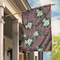 Red Binakol Motifs With Jasminum Sambac Garden Flag Mabuhay Philippines Festival DT05 House Flag Red - Polynesian Pride