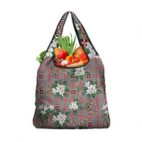 Red Binakol Motifs With Jasminum Sambac Grocery Bag Mabuhay Philippines Festival DT05 1-pack One Size Red - Polynesian Pride