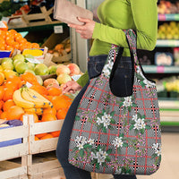 Red Binakol Motifs With Jasminum Sambac Grocery Bag Mabuhay Philippines Festival DT05 - Polynesian Pride